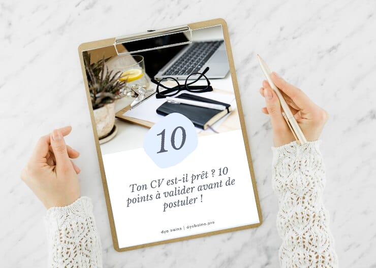 Aperçu de la checklist CV gratuite à télécharger